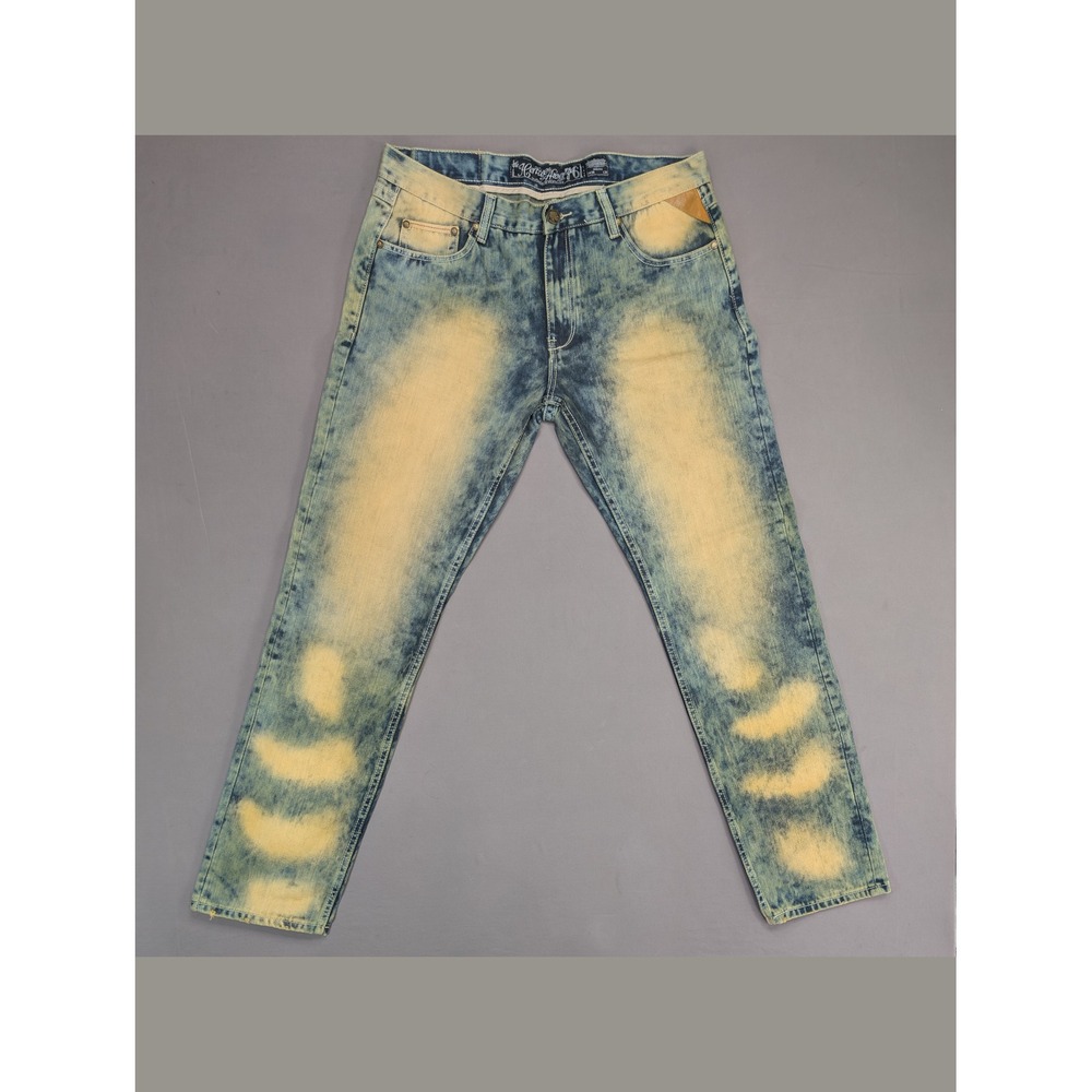 Heritage By America 76 Acid Wash Jeans 38x34 Distressed Denim